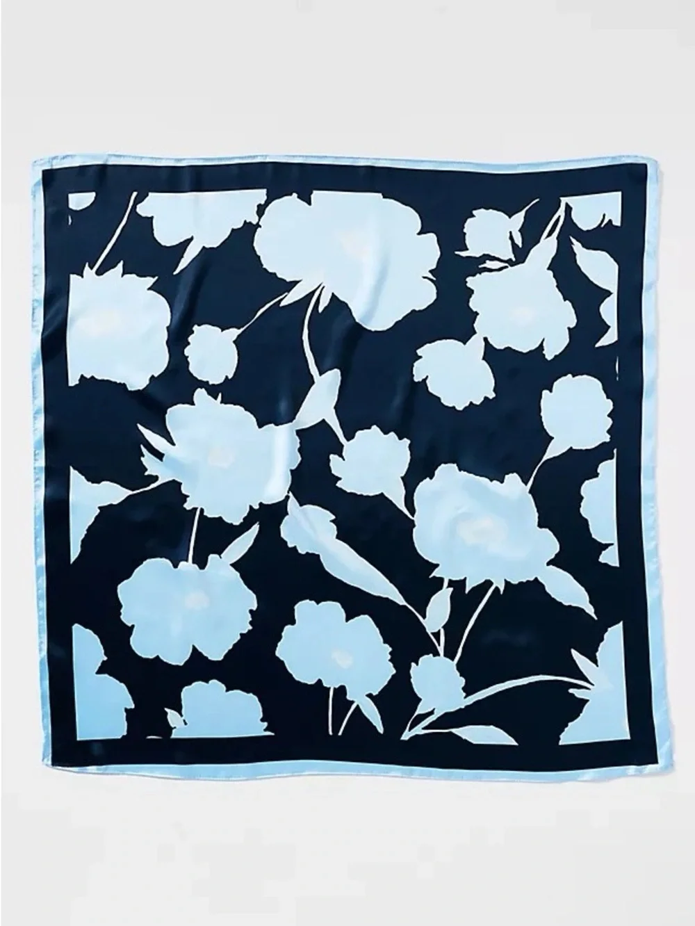 NWT Anthropologie Two Tone Printed Hair Scarf, Set of 2, Blue, Floral & Striped